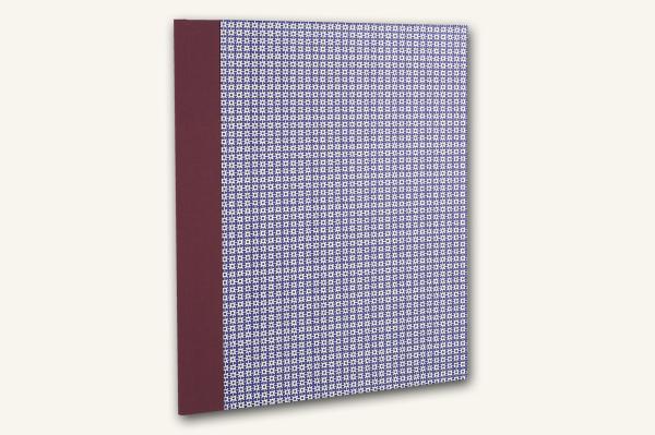 Blue folder A4 or A3 "Basti", handmade, linen back